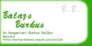 balazs burkus business card