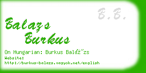 balazs burkus business card